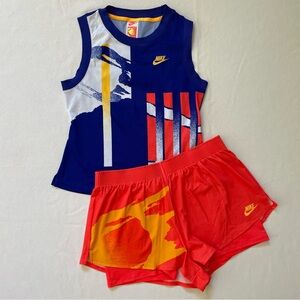 NWOT Nike NikeCourt Slam Challenge Court Tank Top & Shorts Tennis Outfit